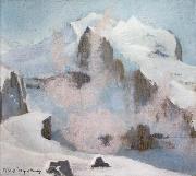 William Stott of Oldham An Alpine Peak oil painting